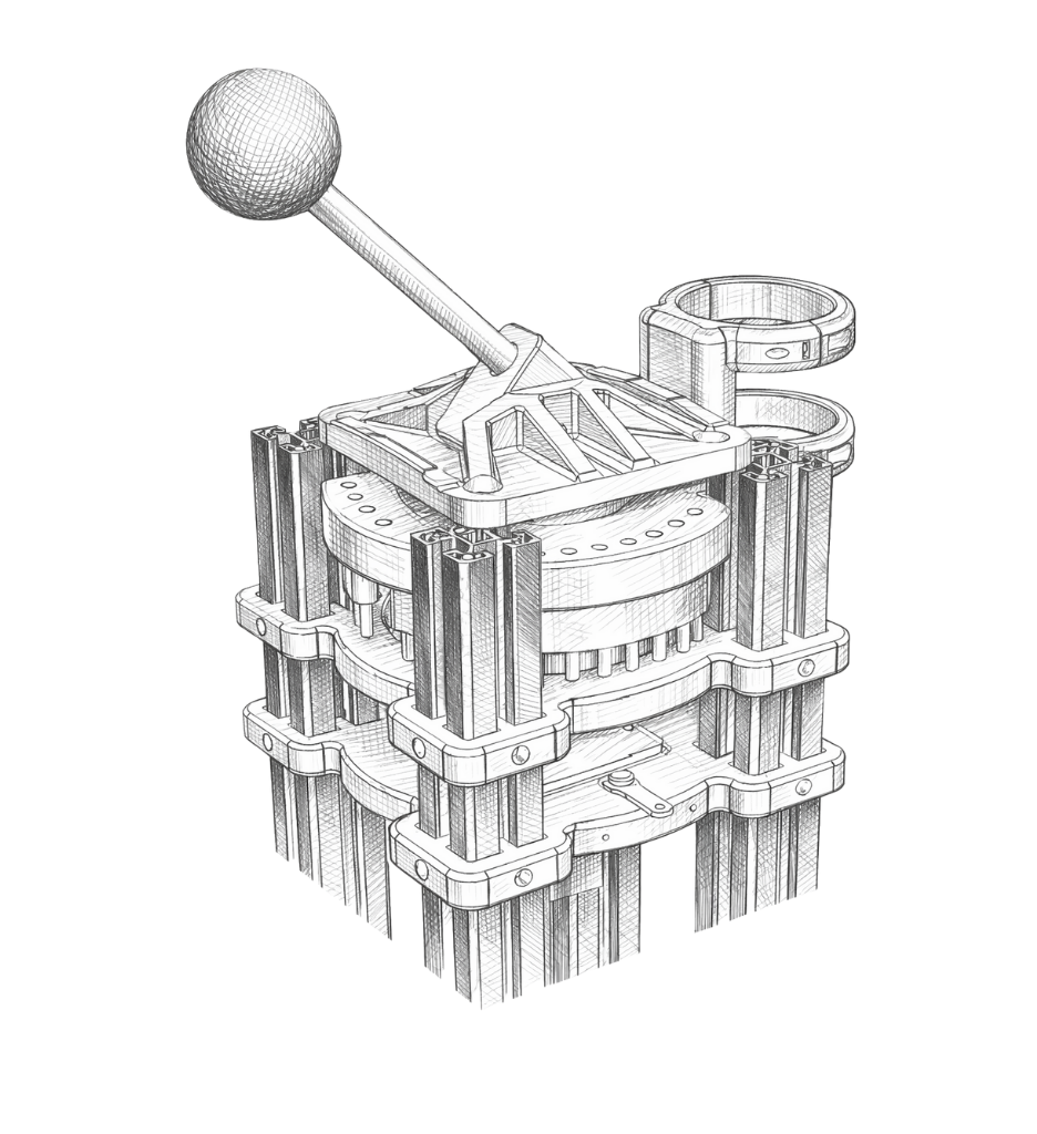Machine spéciale dessin crayon sans fond